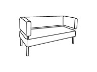 Диван трехместный