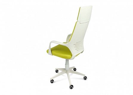 Фото Кресло компьютерное IQ WHITE | АЙКЬЮ, белый пластик, топ-ган, ткань 17