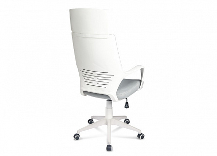 Фото Кресло компьютерное IQ WHITE | АЙКЬЮ, белый пластик, топ-ган, ткань 4