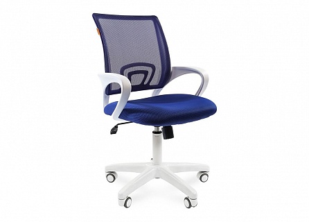Фото Кресло офисное CHAIRMAN 696 WHITE, топ-ган, белый пластик, сетка/ткань () 6